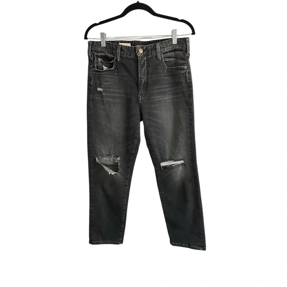 Anthropologie Distressed Black Jeans - Picture 1 of 5